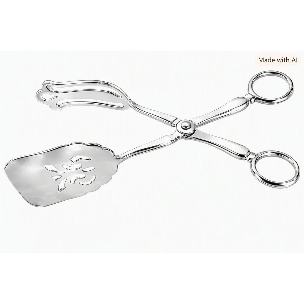 VTG Leonard Silver Mfg. Silverplated Salad Scissors Tongs 9